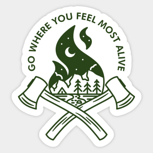 Bushcraft Life - Green Version Sticker